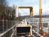 Die Elemente für das 40 Meter lange Gebäude wurden als vorgefertigte Module auf die Baustelle geliefert.