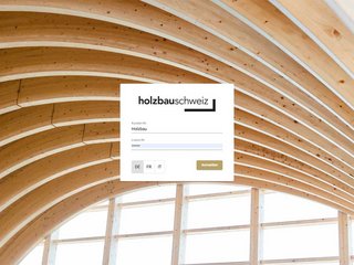 Mit einem Login geht es zu den E-Katalogen von Holzbau Schweiz.