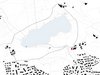 Der Lützelsee und der Weiler Lützelsee (in Rot die neuen Bauten) am Rand von Hombrechtikon.